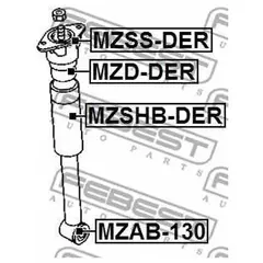 Втулка амортизатора Febest mzab130 для Mazda 2; VW Amarok