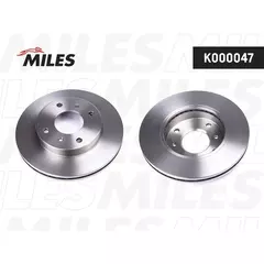 Диск тормозной передний MILES K000047 для а/м Nissan Almera N16, Primera P10-11, R14 257 мм