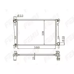 Радиатор охлаждения FEHU (ФЕХУ) сборный для Ford Fiesta (01-) M/A арт. 1141490, 1222562, 2S6H8005CD, 1214785, 6S6H8005DA, 1325831 - FEHU арт. FRC1224m