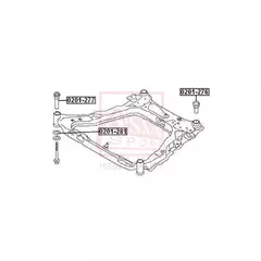 Сайлентблок ASVA 0201-281 NISSAN X-Trail T31 2007> Сайлентблок подрамника передний (2)