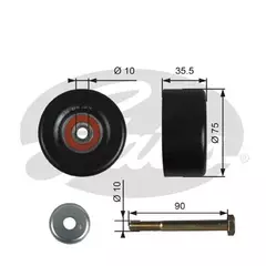 Ролик натяжной приводного ремня Gates T36357 - Gates арт. T36357