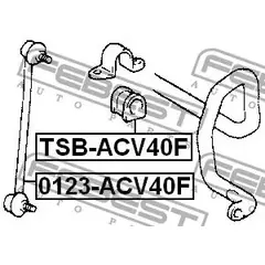 Тяга стабилизатора перед прав лев Febest 0123-ACV40F