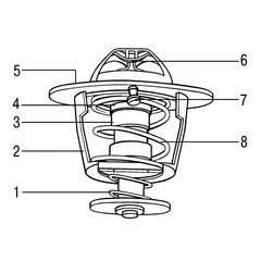 Термостат VW TRANSPORTER T4 (90-)/PASSAT B3/B4 (93-) (термоэл.) (87 С) - Luzar арт. LT 1813