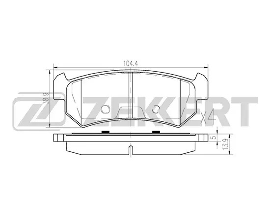 Тормозные колодки Zekkert XZK-BS-1308