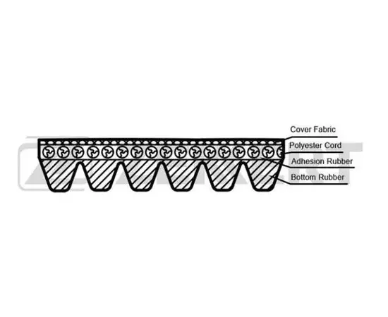 Ремень поликлиновый 6PK884 Zekkert Chevrolet Aveo (T250, T255) 06-, Daewoo Kalos