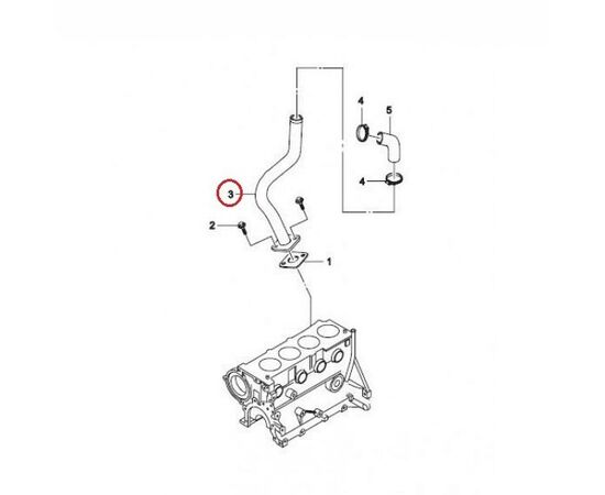 Труба вентиляции картера двигателя Daewoo Nexia DOHC