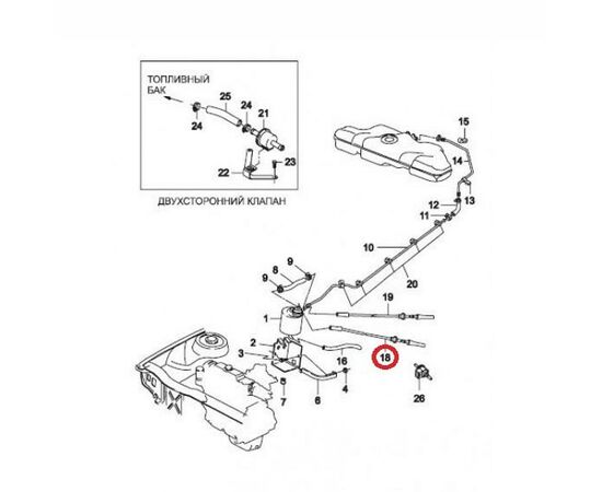 Трубка вакуумная Daewoo Nexia DOHC