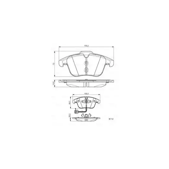 Колодки тормозные AUDI A4/A4 ALLROAD/A5 1.8-3.2 07- передние с датч.