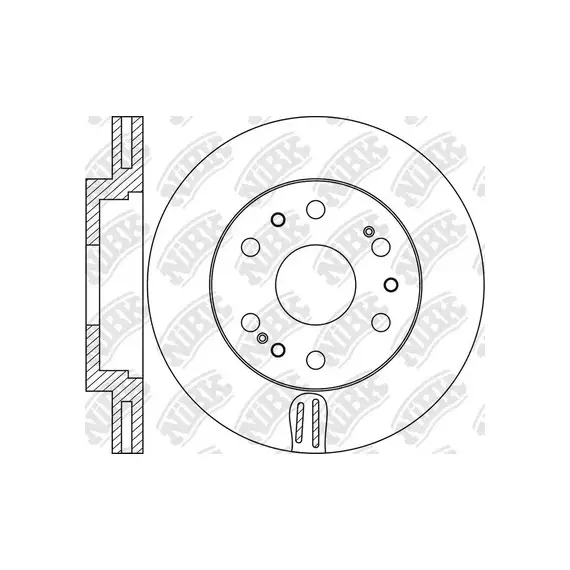 Диск тормозной передний GM Tahoe III/CADILLAC Escalade 07-16 /Vent D=330mm NIBK RN1678