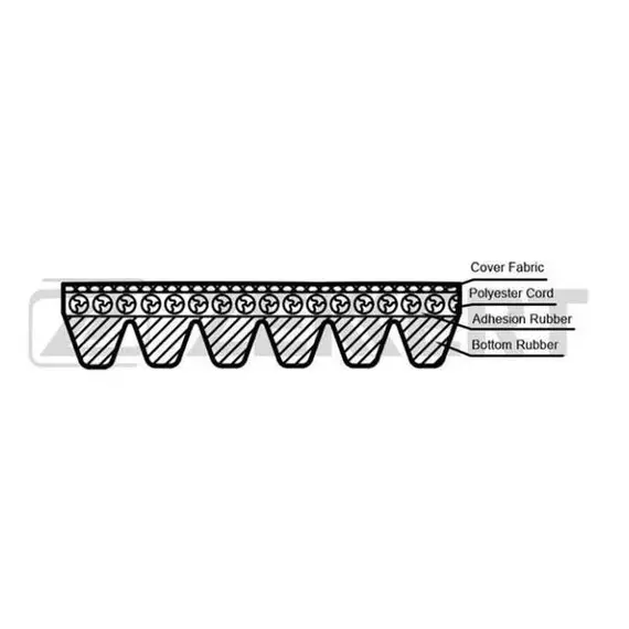 Ремень поликлиновый "Zekkert" VW Golf IV 97- Passat V 96- BMW 3 (E36 F30 F31 F34 F80) 93- 5 (E34 F10 - Zekkert арт. kr6pk1660