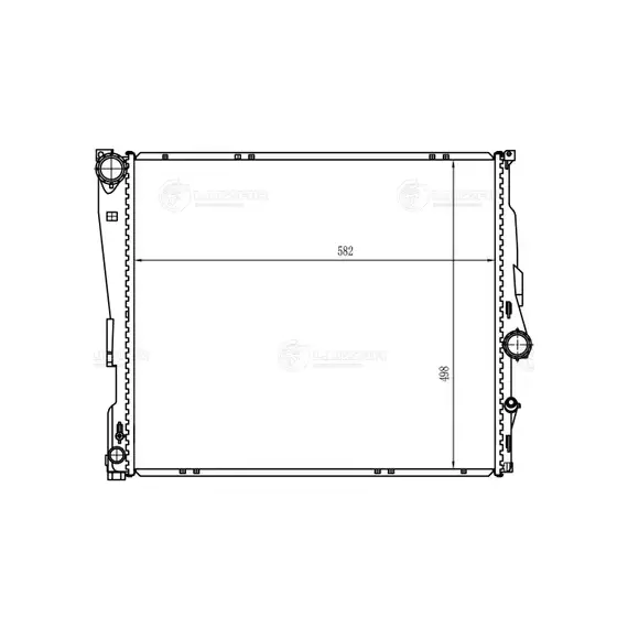 Радиатор охлаждения BMW X3 (E83) 04- 2.5i/3.0i (рестайлинг с 2006г.) [N52B25, N52B30] Luzar