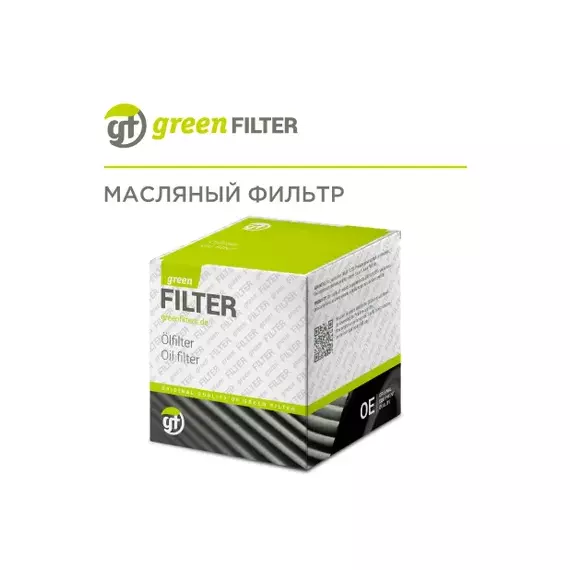 Фильтр масляный [Картридж] NISSAN Juke/Qashqai/Tiida 14-> GREEN FILTER OK0184